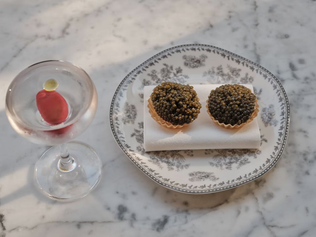 martini and caviar